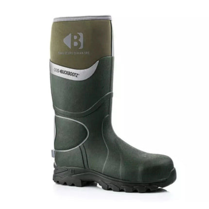 Buckbootz BBZ8000 S5 Green 360° High Visibility Neoprene/Rubber Safety Wellington